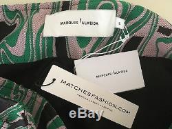 Marques Almeida Mini-jupe Vert Rose Noir Boucle De Ceinture 14 Neuf Avec Étiquettes