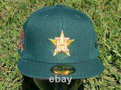 Mes Accessoires Nouvelle Ère 7 5/8 Houston Astros Cap Hat Magic Treehouse Green Hot Pink