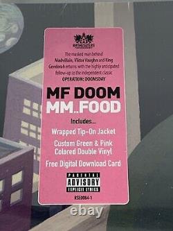 Mf Doom Mm. Food Green & Pink Custom Double Vinyl Record Nouveau
