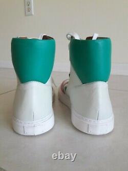Missoni New Sneakers En Cuir Taille It40/ Us 9 White/pink/green Msrp 590 $