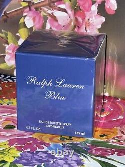 NIB SEALED NEW Ralph Lauren Women Blue 4.2 oz 125 ml Eau De Toilette EDP Spray

	<br/>  
NOUVEAU scellé NIB Ralph Lauren Women Blue 4.2 oz 125 ml Eau De Toilette EDP Spray