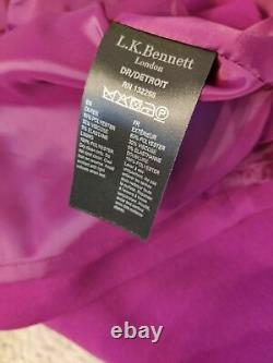 New L. K. Bennett Dr Detroit Dress Uk 10 Us 6 Fuchsia 63% Polyester 32% Viscose