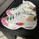 New Reebok Question Mid Candy Land White Pink Green Taille 6