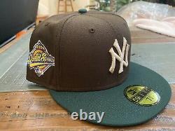 New York Yankees 1996 World Series New Era Fitted Hat 7 3/4 Brown Green Pink Uv