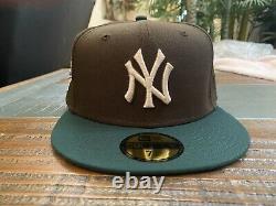 New York Yankees 1996 World Series New Era Fitted Hat 7 5/8 Brown Green Pink Uv