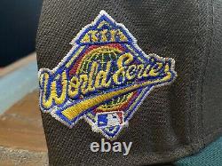 New York Yankees 1996 World Series New Era Fitted Hat 7 7/8 Brown Green Pink Uv