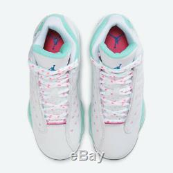 Nike Air Jordan Retro 13 XIII Soar Blanc Vert Rose 439358-100 Femmes Gs Sz 1c-7y