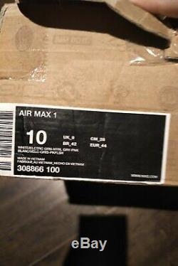 Nike Air Max 1'electric Vert / Rose '308866-100 Us Taille 10 Sortie En 2010