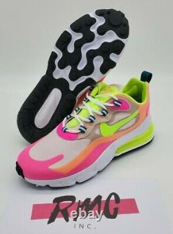 Nike Air Max 270 React Rose Pink Ghost Green Dc1863-600 Chaussures Pour Femmes Taille 8