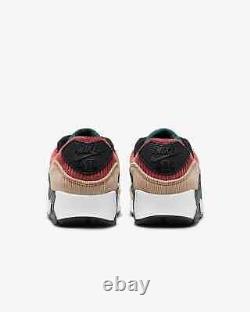 Nike Air Max 90 Côtelé Rose Vert Rouge Multi Nouvelles Chaussures Taille Femme