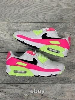 Nike Air Max 90 Pastèque Femmes Taille 7 Blanc Rose Ghost Vert Ct1030-100