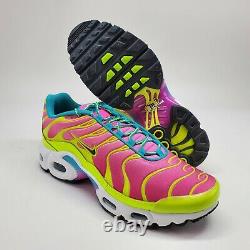 Nike Air Max Plus Gs 5.5y Femmes 7 Rose Volt Chaussures Chaussures Sneakers Cw5840-700 Nouveau