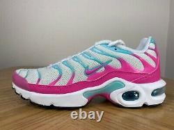 Nike Air Max Plus Gs Chaussures De Course White Pink Mint Green Size 5y 718071 102