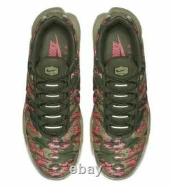 Nike Air Max Plus Tn Digi Camo Chaussures Homme Olive Green Pink Aj4858-200 Nouveau Multi