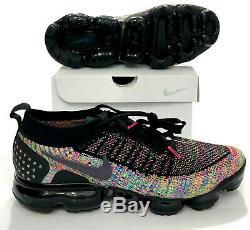 Nike Air Vapormax Flyknit 2942842-01 En Cours Vert Rose Noir Chaussures Hommes Sz 10,5