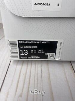 Nike Air Vapormax Flyknit 3 South Beach Hommes Taille 13 Vert Rose Noir Aj6900 323