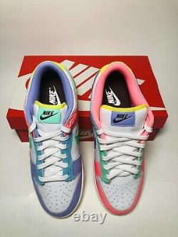 Nike Dunk Low Se Candy De Pâques Pour Femmes Nouvelle Taille 10 Blanc/vert/pink Dd1872-100