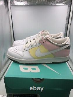 Nike Dunk Pâques Femmes Taille 11.5 = Taille Masculine 10 Blanc Olive Vert Rose Jaune
