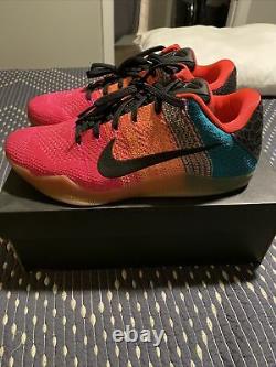 Nike Kobe ID XI Mens Taille 9 Pink Green Beige Orange Gum Black Red Sunset Fade