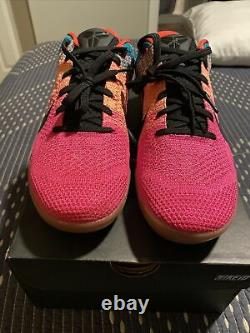 Nike Kobe ID XI Mens Taille 9 Pink Green Beige Orange Gum Black Red Sunset Fade