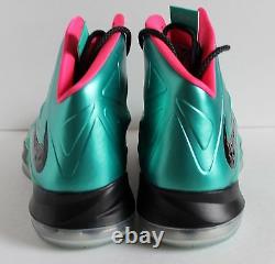 Nike Lebron 10 X ID James Collection Diamond Green-blak-pink Sz 12,5 578346-992