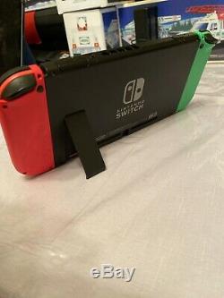 Nintendo Commutateur Splatoon 2 Bundle Neon Pink / Neon Vert Système De Poche Ouverts