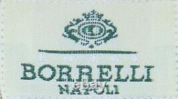 Nouveau 425 $ Luigi Borrelli Chemise En Coton Rayé Rose Et Vert 15.75/40