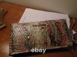 Nouveau Brahmin Kayla Amethyst Pink Green Purple Clutch Wallet Wallet Wristlet Nwt B
