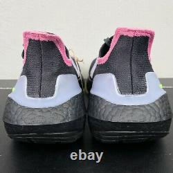 Nouveau Femmes Adidas Ultraboost 21 Sz 8 Noir Rose Lime Vert Chaussures De Running S23846