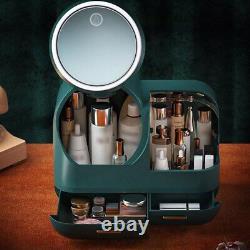 Nouvelle boîte de rangement pour maquillage Joybos avec miroir éclairé à LED rose/blanc/vert