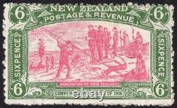 Nouvelle-zelande-1906 Christchurch Exposition 6d Rose Et Vert Olive. LMM Sg 373