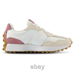 Nouvelles baskets New Balance 327 blanches/noires/vertes/marron pour femmes, taille 6W-10W