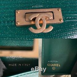 Nwt Chanel Ensemble De Deux Portefeuilles Portefeuille 18s En Lézard Vert & Portefeuille 18s En Lézard Rose