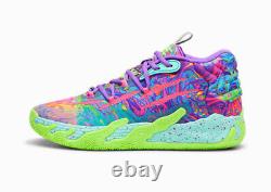 PUMA X LaMelo Ball MB. 03 'Sois toi-même' Violet/Rose/Vert HOMMES 379899-01 LIVRAISON RAPIDE