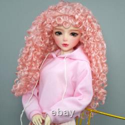 Poupée BJD articulée en résine 1/3 de couleur rose avec un corps féminin et des yeux verts, à assembler soi-même.