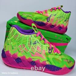 Puma MB. 01 Inverse Toxic Hommes US 14 Violet Vert Rose Parfum Basketball LaMelo Luxe