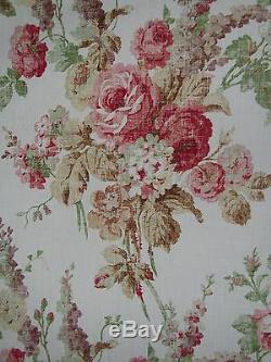 Rideau Mulberry / Tissu De Conception Vintage Floral 3.6 Mètres Rose / Vert
