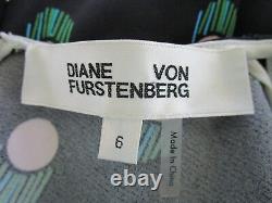 Robe Diane von Furstenberg NWOT en Casmir Dot Noir 6 298 $
