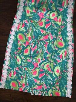 Robe droite NWT Lilly Pulitzer Guac And Roll Avocado Vert Rose Mila Taille 0 RARE