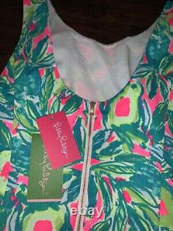Robe droite NWT Lilly Pulitzer Guac And Roll Avocado Vert Rose Mila Taille 0 RARE