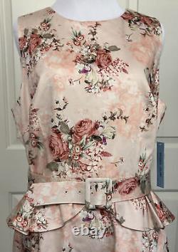 Robe sans manches ceinturée rose beige vert de taille 10 de la marque NWT Antonio Melani à 179$