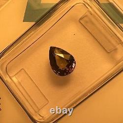 Saphir de changement de couleur rose jaune vert naturel UNIQUE 1.25ct certifié IGI