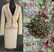 T.n.-o. 2395 $ St John Couture Tricot Rose Vert Blanc Multi Veste Jupe Costume 8 10 Nouveau