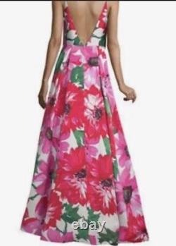 Taille 5 Rose & Vert Floral Prom Robe de Bal Pageant Formelle avec Poches NWT