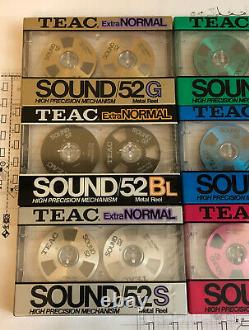 Teac Sound 52 Cassette Lot New Seeled 6 Couleurs Or Argent Rose Noir Bleu Vert