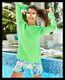 Tn-o Lilly Pulitzer Beach Comber Pull Rose Vert Patina L Complet Rare