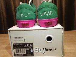 Vans Old Skool Pro Syndicate (golf Wang) Vert / Rose Taille 11.0 Marque Nouveau