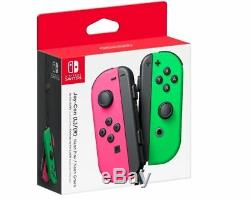 Véritable Nintendo Commutateur Joy-con (r) (l) Contrôleur Sans Fil Neon Vert / Rose