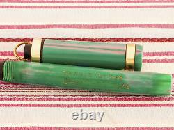 Vintage Conway Stewart Dinkie 526 Saumon Rose Vert Flecks Fountain Pen Box Nouveau