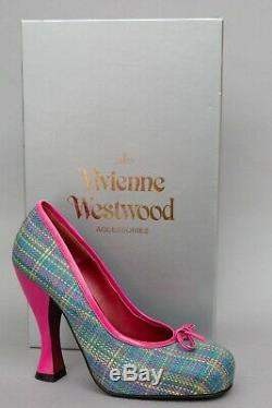 Vivienne Westwood Femmes Rose Et Chaussures De Tartan Vert, Taille 38, Royaume-uni 5